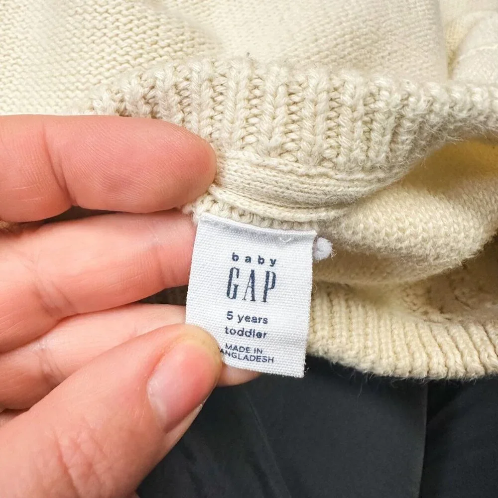 Baby Gap Cream Cableknit Sweater Size 5